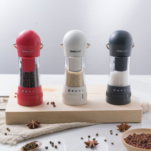 Moulin à Herbes Spespo - Design Crâne Couleur - 54 Dents Diamant - Avec Attrape-pollen & Tamis - Broyeur épices Durable - 3