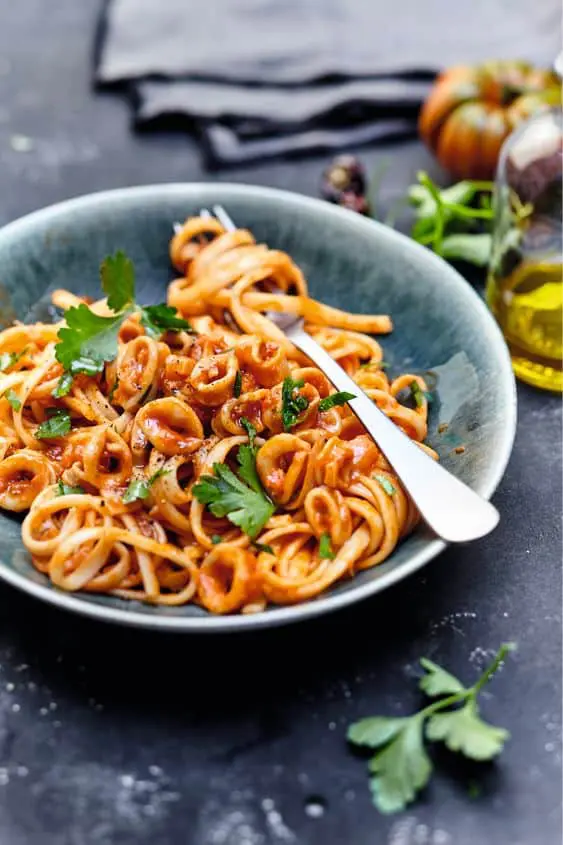 Spaghettis aux calamars