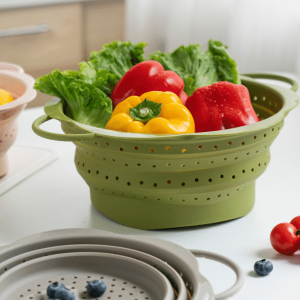 Passoire à Pâtes, Passoire Pliable En Silicone, Tamis égouttoir Pates